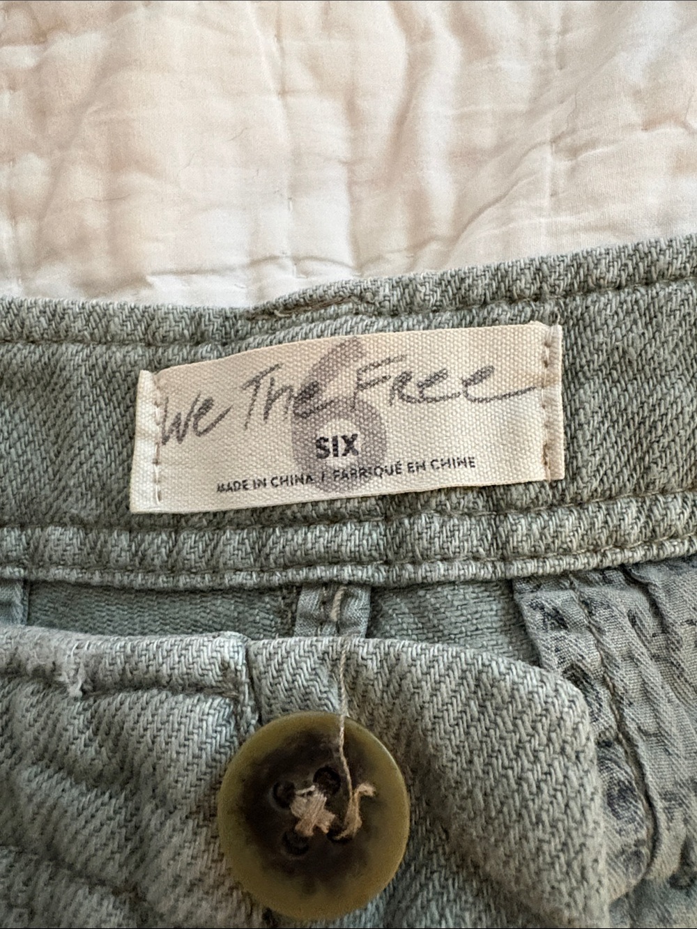 Free People Distressed Army Fatigue styled Relaxed Shorts - Picture 3 of 4